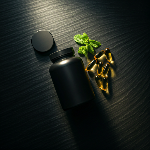 Premium supplement brand flat lay